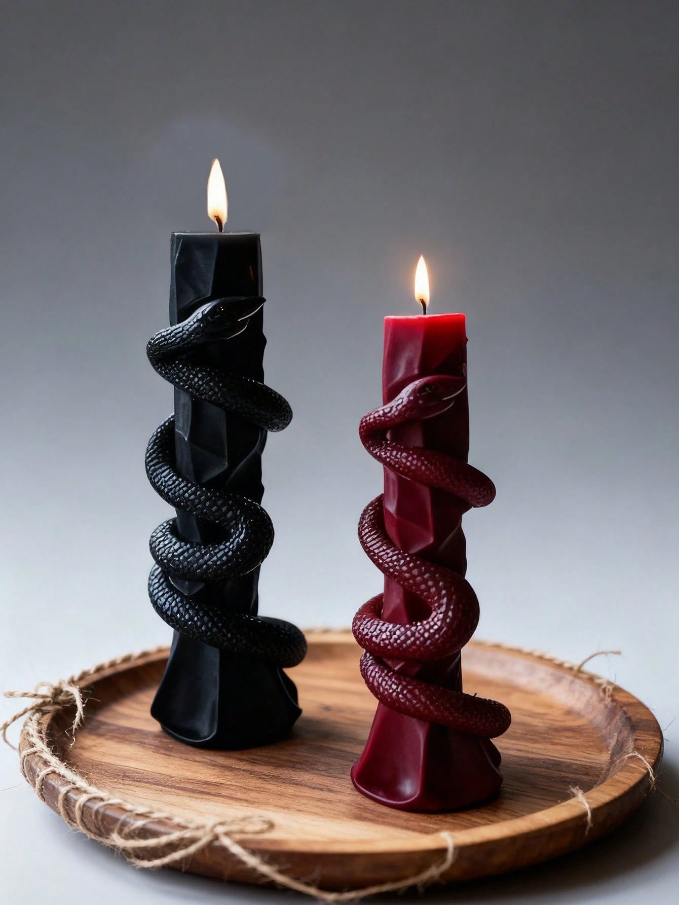 Lit VVitch ~ Serpent Candles, Halloween, All Snakes Day, Deity candle