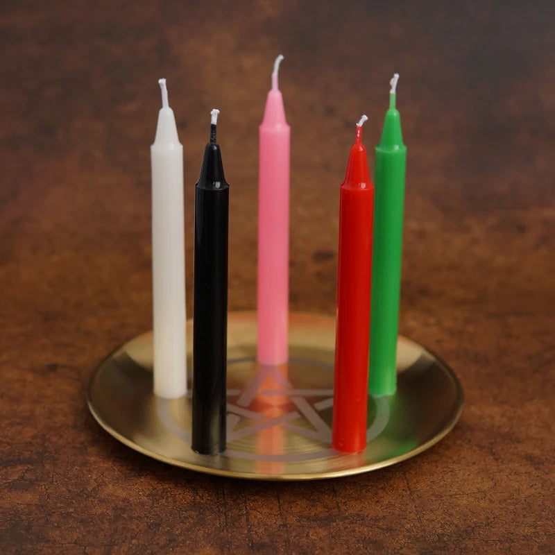 Lit VVitch ~ Witchcraft spell candles/ Magic Taper Candles for Shabbat/ 10 PCS Colored
