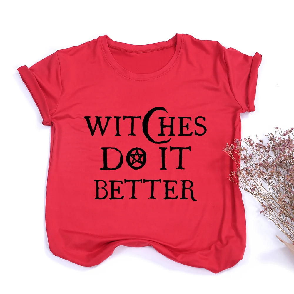 Lit VVitch ~ Witches Do It Better T-Shirt Black Gothic Halloween Party