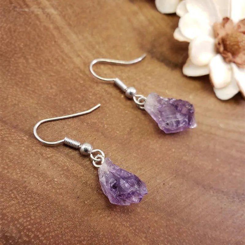 Lit VVitch~ Witchy crystal Earrings, Raw Quartz Crystal Earrings, Witchy Stones, Esoteric / spiritual earrings
