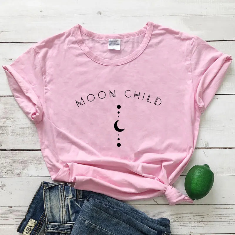 Lit VVitch ~ Moon Child, Witchy T-shirt, Spiritual Girl, Gothic Black