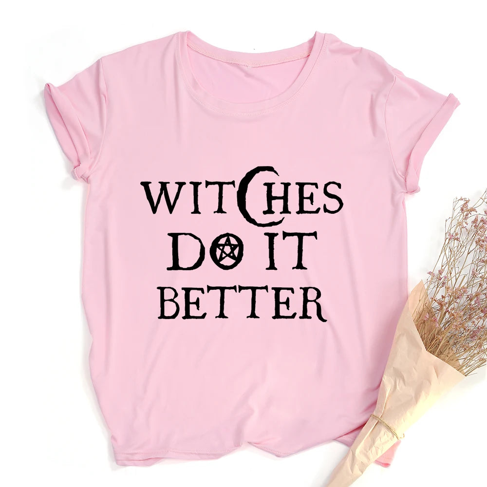 Lit VVitch ~ Witches Do It Better T-Shirt Black Gothic Halloween Party