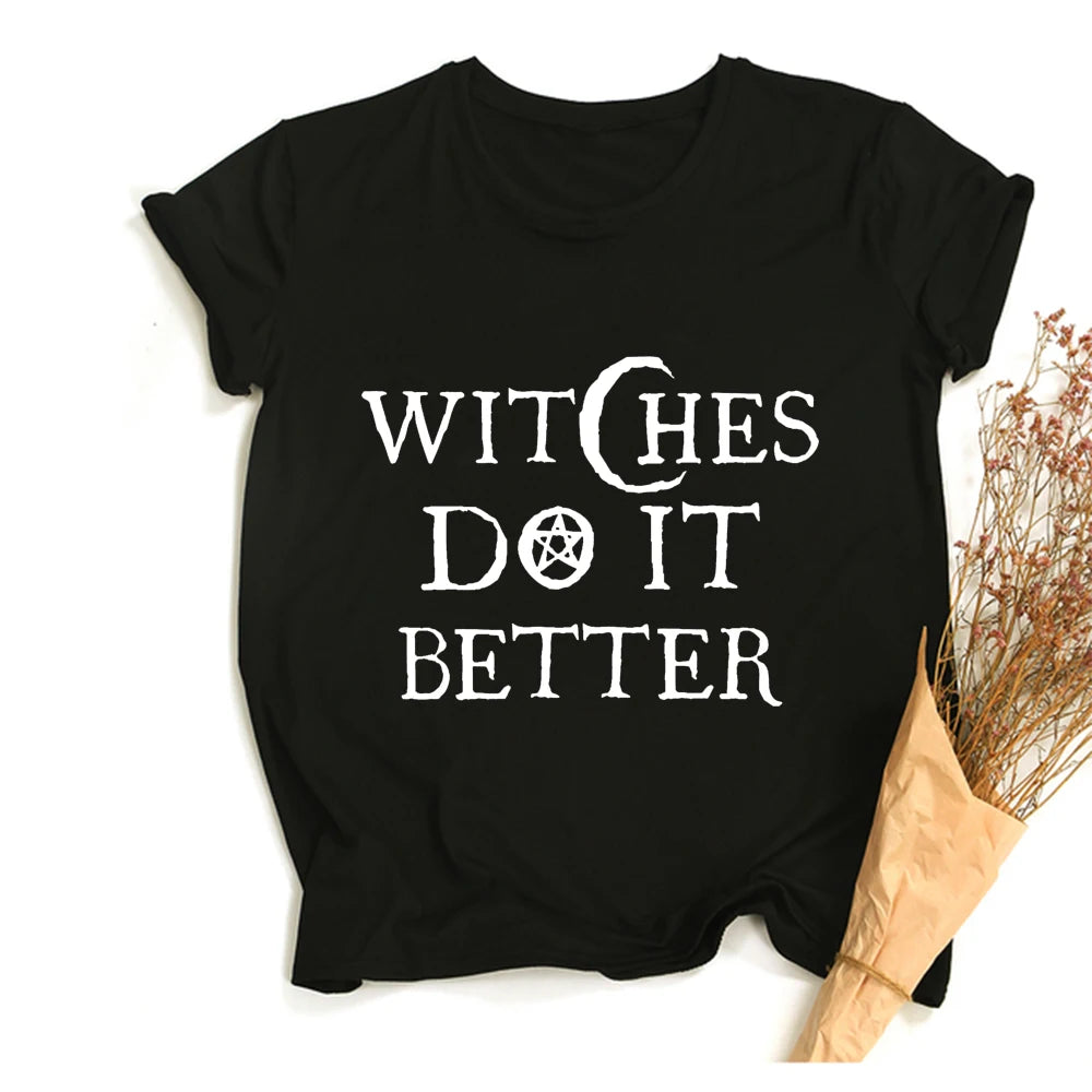 Lit VVitch ~ Witches Do It Better T-Shirt Black Gothic Halloween Party