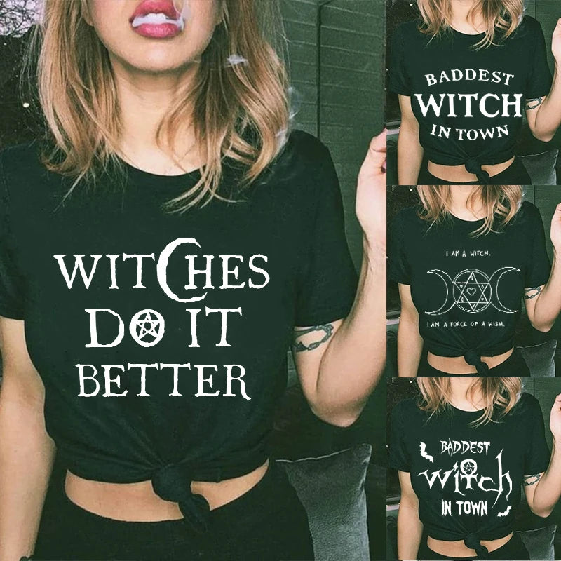 Lit VVitch ~ Witches Do It Better T-Shirt Black Gothic Halloween Party