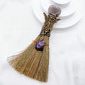 Lit VVitch ~ Natural Amethyst Crystal Quartz Magic Broom. Reiki Healing, Witch Besom, witchcraft tool