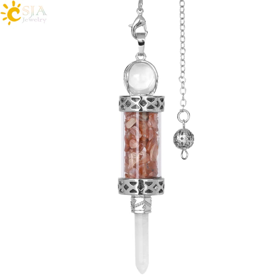 Lit VVitch ~ Crystal Pendulums for Divination, Natural Stone Pendant, Various Crystal options