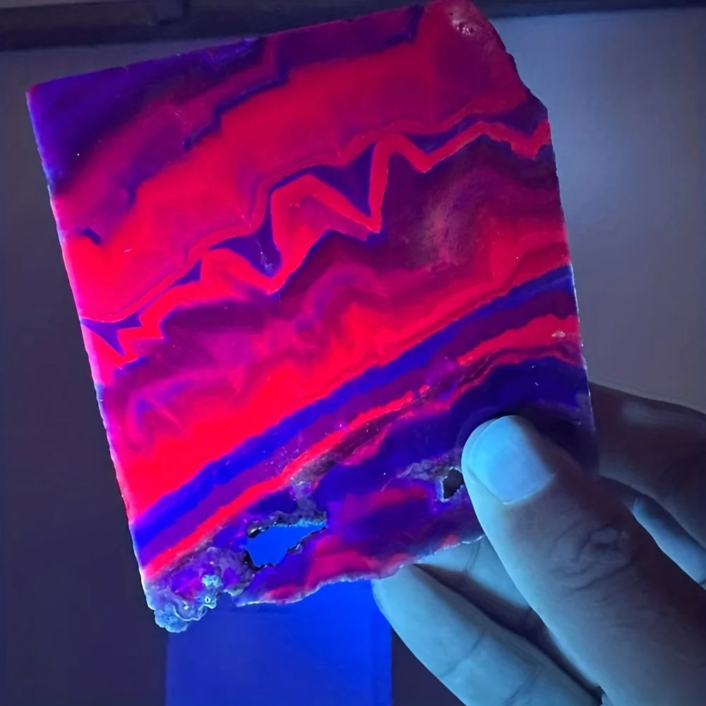 Lit VVitch ~ Crystal Decor, Blue Fluoride Slabs - Bohemian Style Home Decor Stone slabs