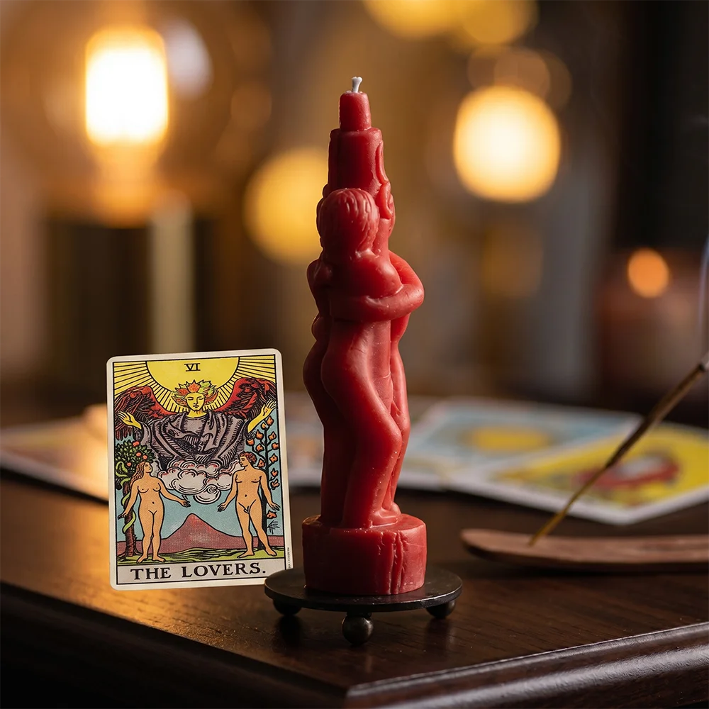 Lit VVitch ~ Lovers candle for Witchcraft/ Love spells/ Buddha Ritual/ Esoteric Candles