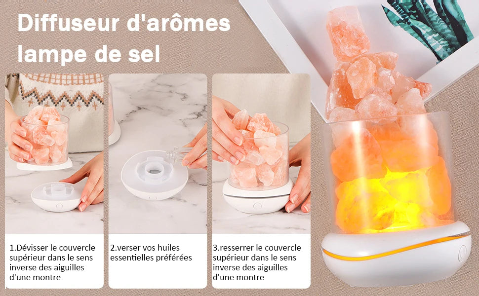 Lit VVitch ~ Himalayan Salt Lamp essential oil diffuser, healing Aroma lamps, Night Light