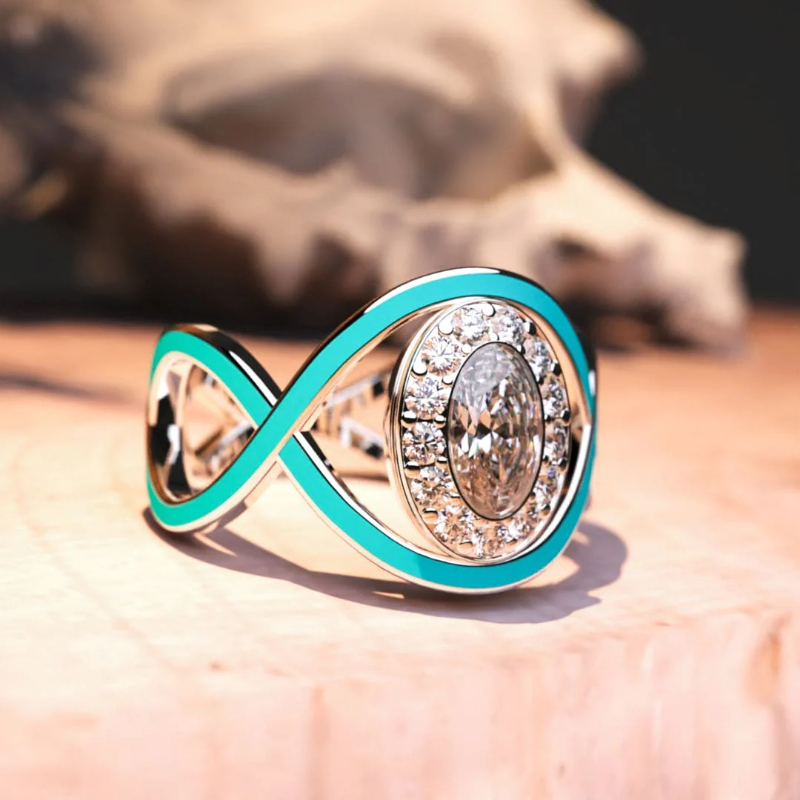 Lit VVitch~ Boho Wave Ring Zirconia Silver color Ring for Women, Witchy Bohemian Jewelry