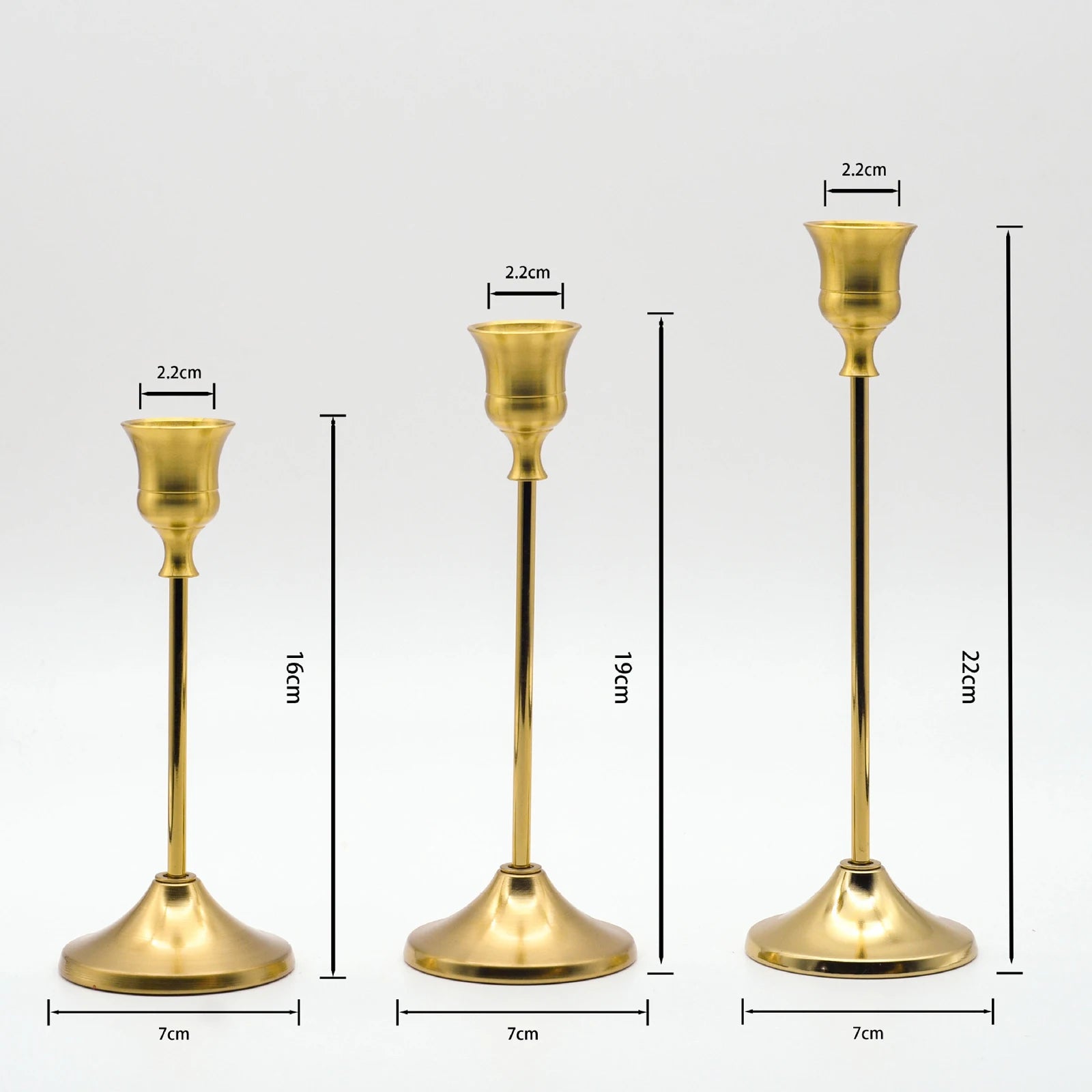 Lit VVitch ~ European Style Golden/Black Metal Candlesticks