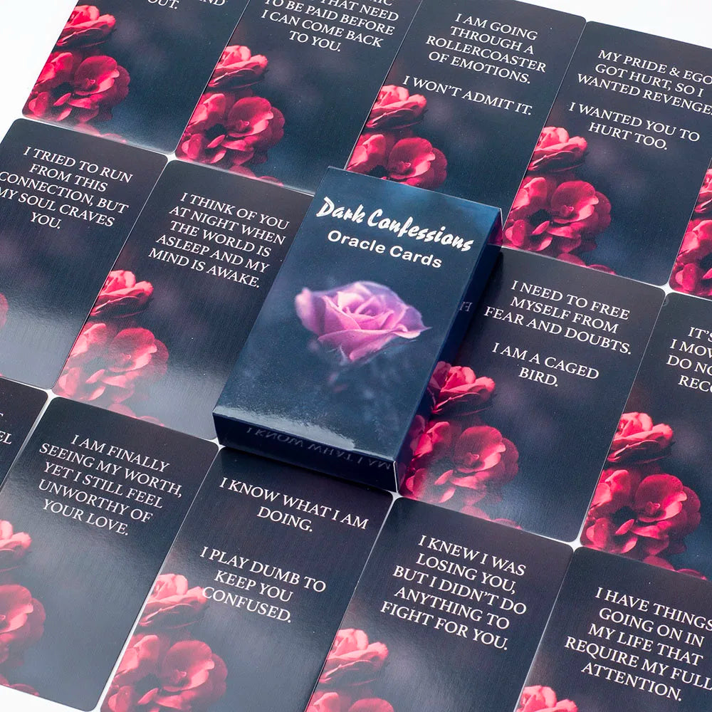 Lit VVitch ~ Dark Confession Oracle Cards, Twin Flame/ Love/ Dark Shadow, 50Pcs Cards