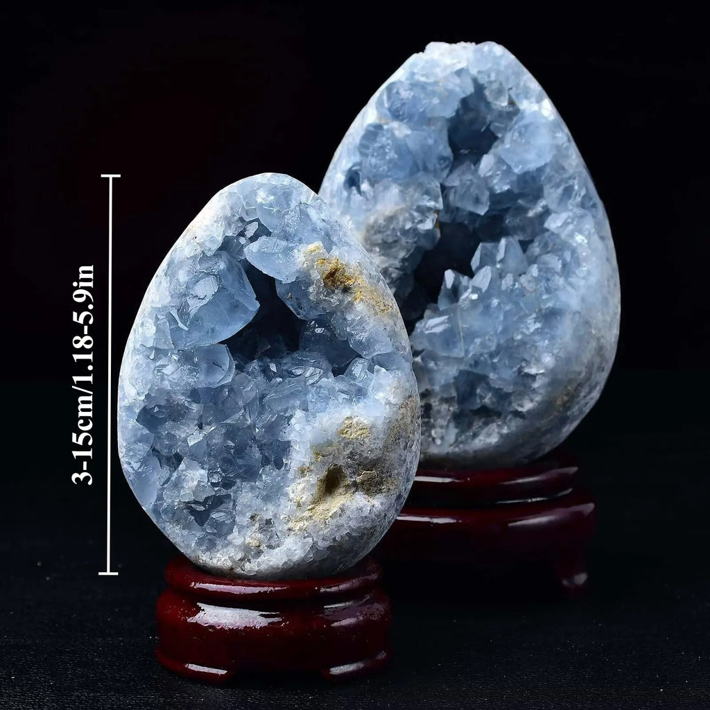 Lit VVitch ~ Natural Crystal Geode, Sky Blue Celestite Raw Mineral, Crystal for sleep healing, peaceful home decor