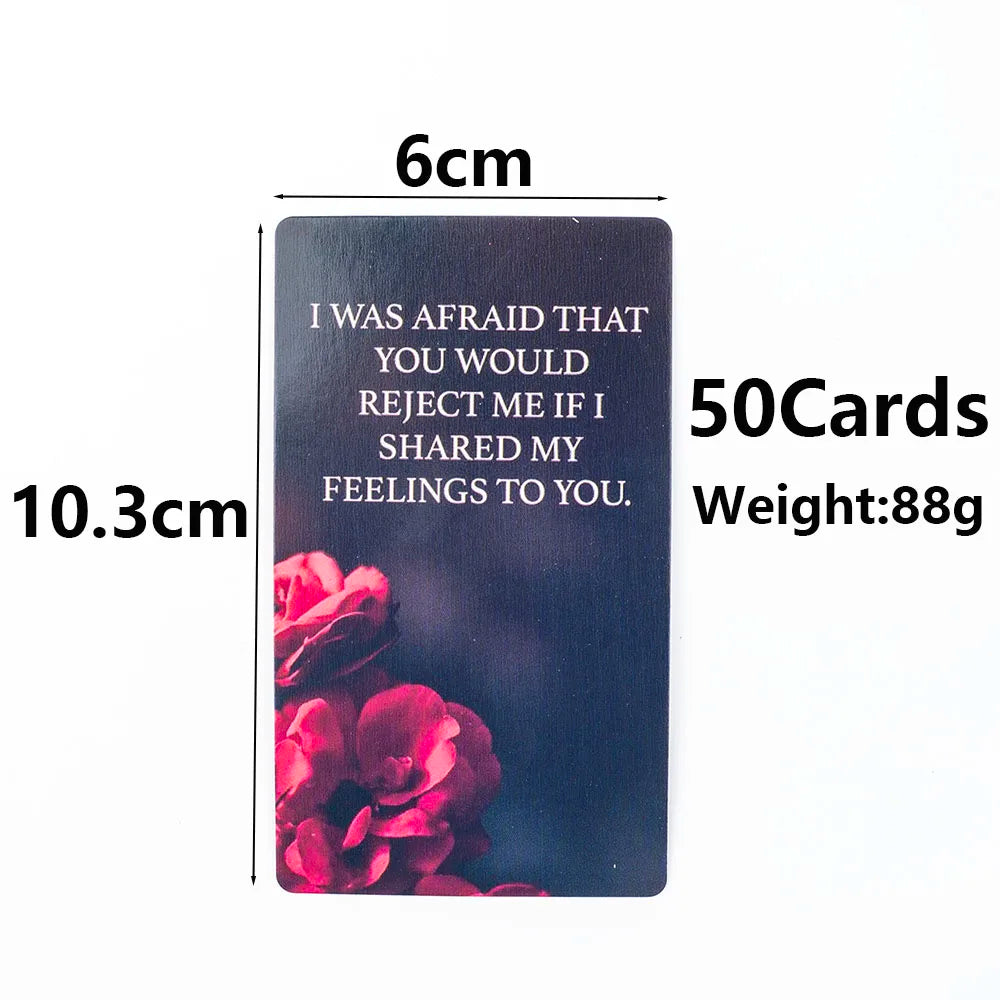 Lit VVitch ~ Dark Confession Oracle Cards, Twin Flame/ Love/ Dark Shadow, 50Pcs Cards