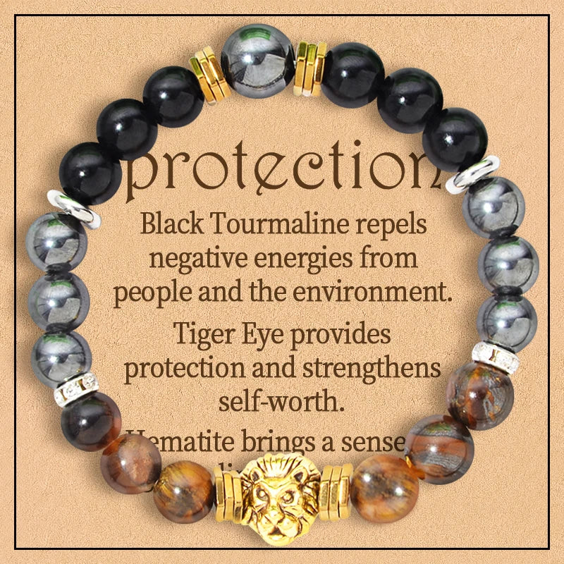 Lit VVitch ~ Healing Crystal Bracelets for Protection, Good Luck, Friendship, Anxiety, Stone Healing Bracelets