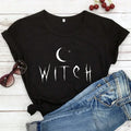 Lit VVitch ~ Witch Star Moon T Shirt, Short Sleeve, O Neck, Polyester