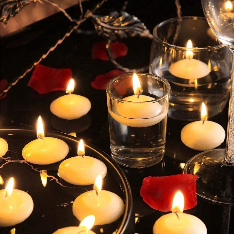Lit VVitch ~ Floating candles for  Witchy bath, Lupercalia/ Valentine's/ romance, 6/10/16Pcs Unscented