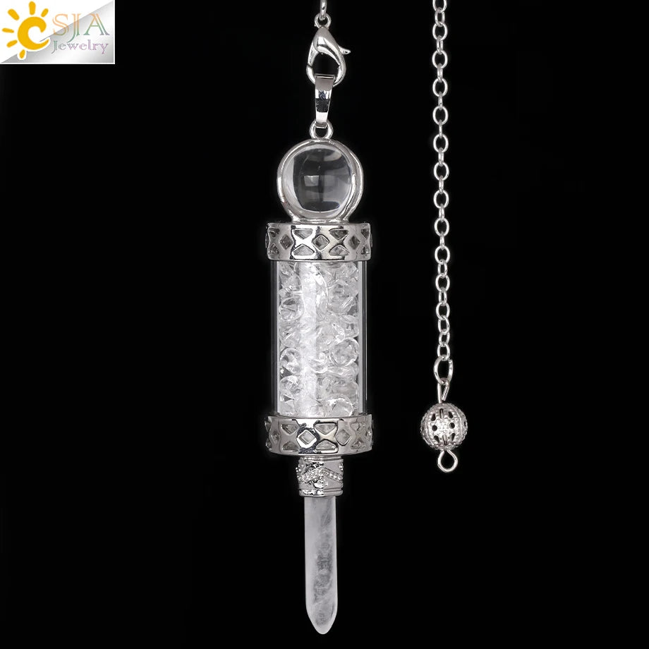 Lit VVitch ~ Crystal Pendulums for Divination, Natural Stone Pendant, Various Crystal options