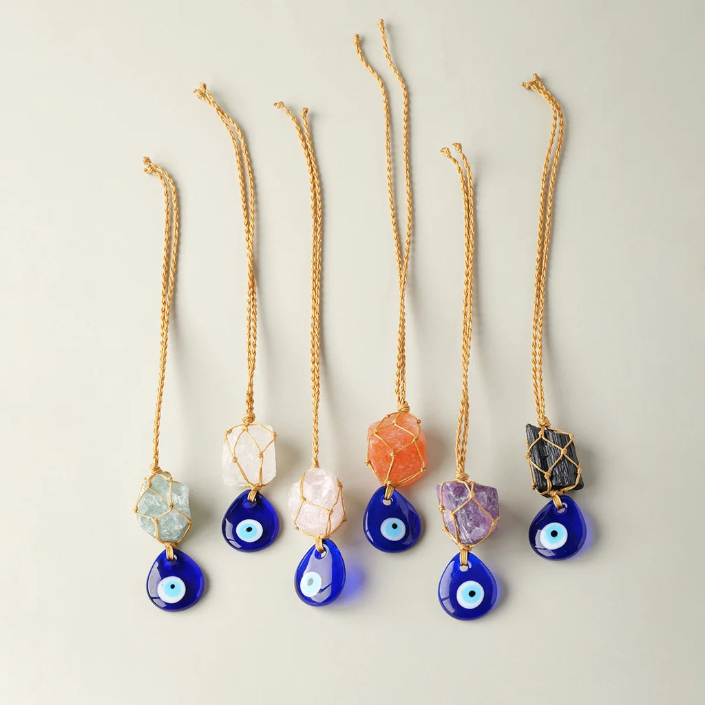 Lit VVitch ~ Handmade Evil Eye crystal pendent for protection Car/door Hanger, accessory