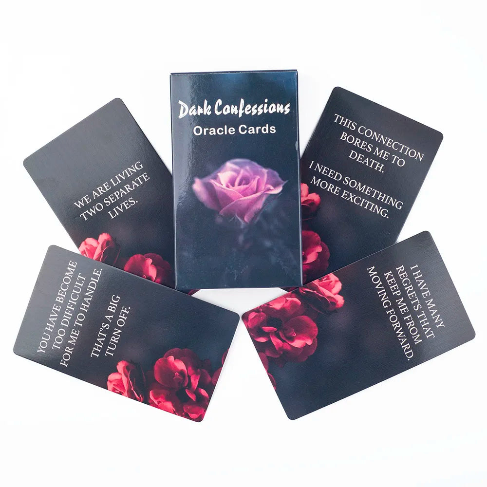 Lit VVitch ~ Dark Confession Oracle Cards, Twin Flame/ Love/ Dark Shadow, 50Pcs Cards