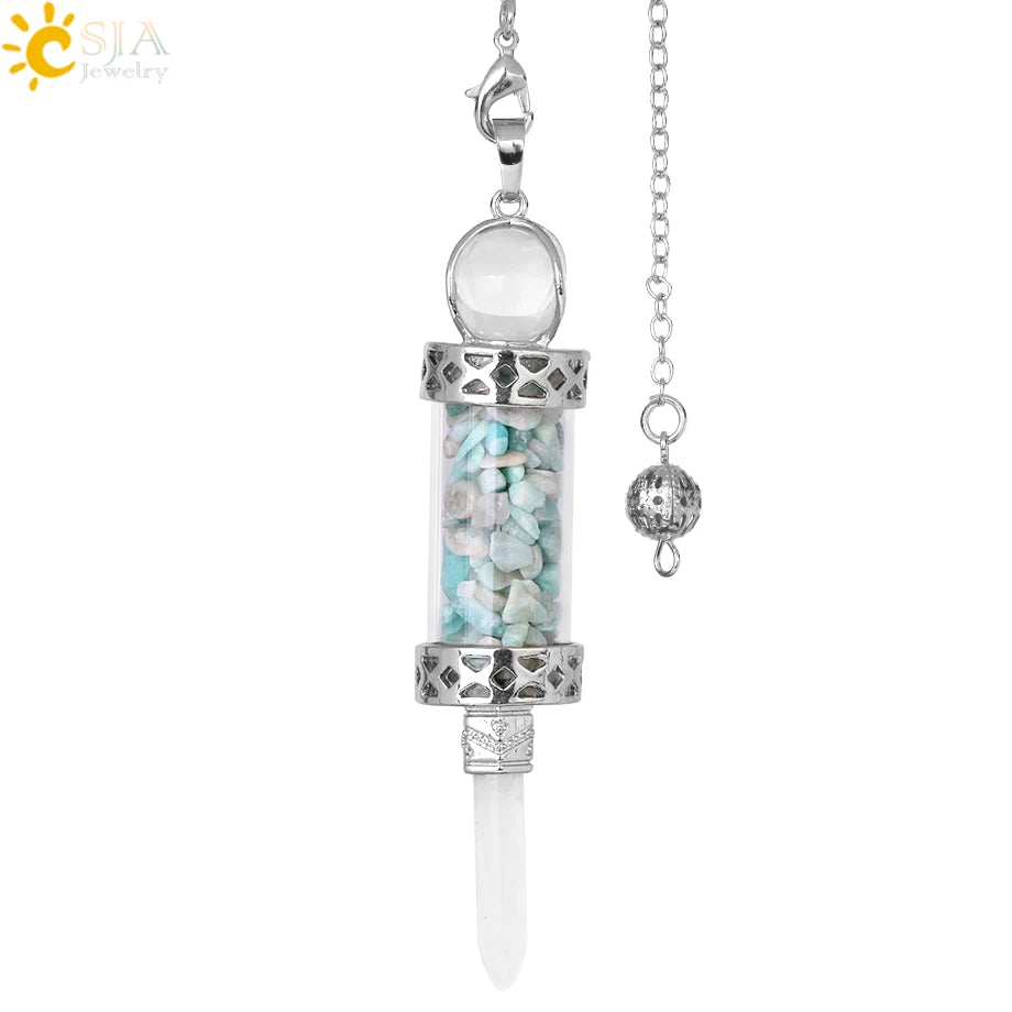 Lit VVitch ~ Crystal Pendulums for Divination, Natural Stone Pendant, Various Crystal options