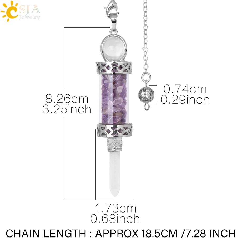 Lit VVitch ~ Crystal Pendulums for Divination, Natural Stone Pendant, Various Crystal options