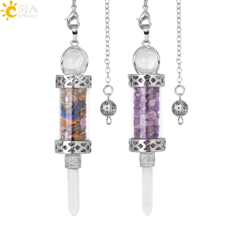 Lit VVitch ~ Crystal Pendulums for Divination, Natural Stone Pendant, Various Crystal options