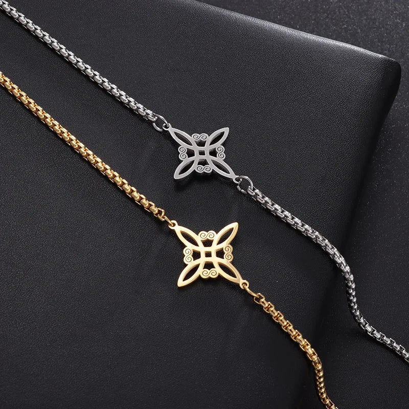 Lit VVitch ~ Witch's Knot Bracelets, anklets, triple moon pendents, Witchy & Spiritual Symbols