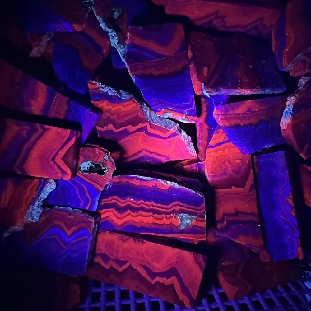 Lit VVitch ~ Crystal Decor, Blue Fluoride Slabs - Bohemian Style Home Decor Stone slabs