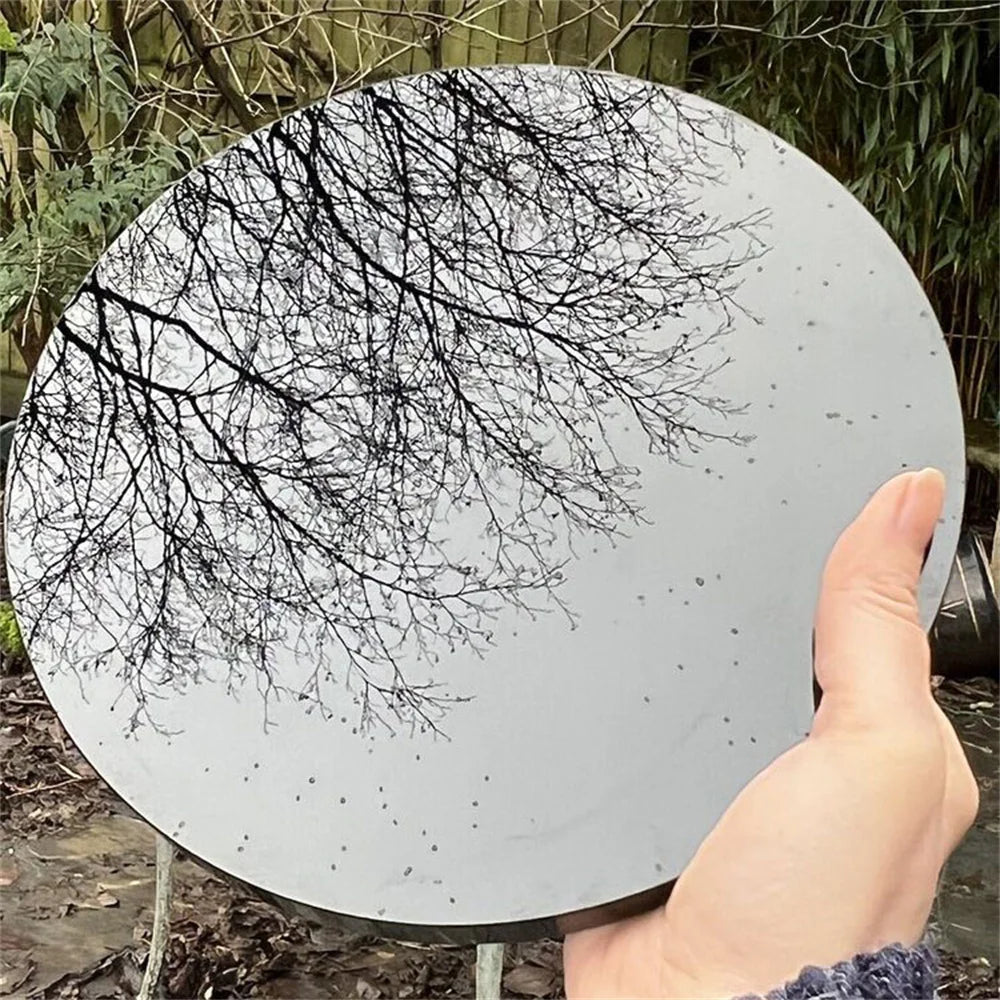 Lit VVitch~ Scrying mirror, High Quality Natural Black Obsidian crystal Scrying Mirror for Witchcraft.