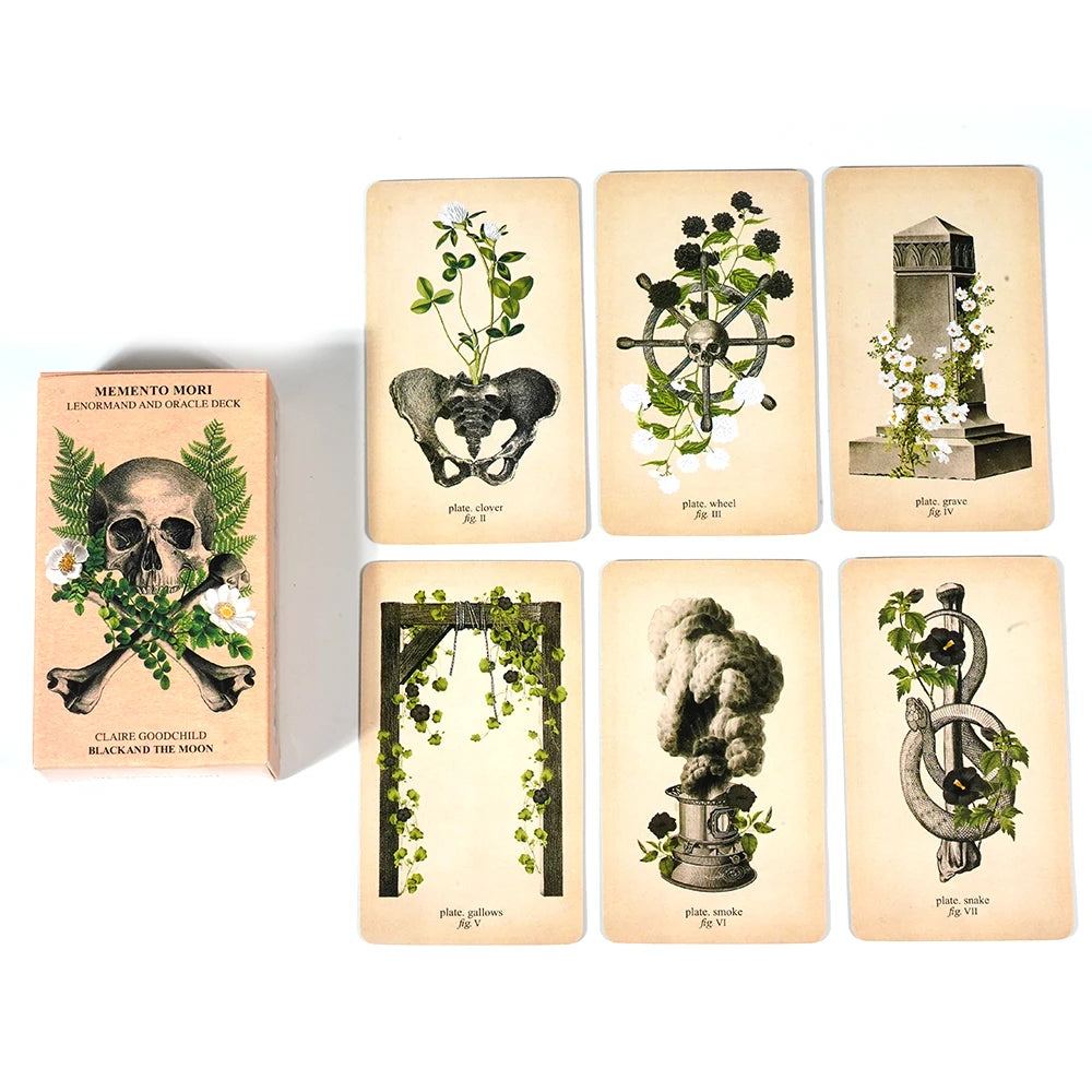Lit VVitch Skull & Crossbones~ Memento Mori Lenormand and Oracle Deck by Claire Goodchild Ideal for divination lovers gift for spiritual enthusiasts