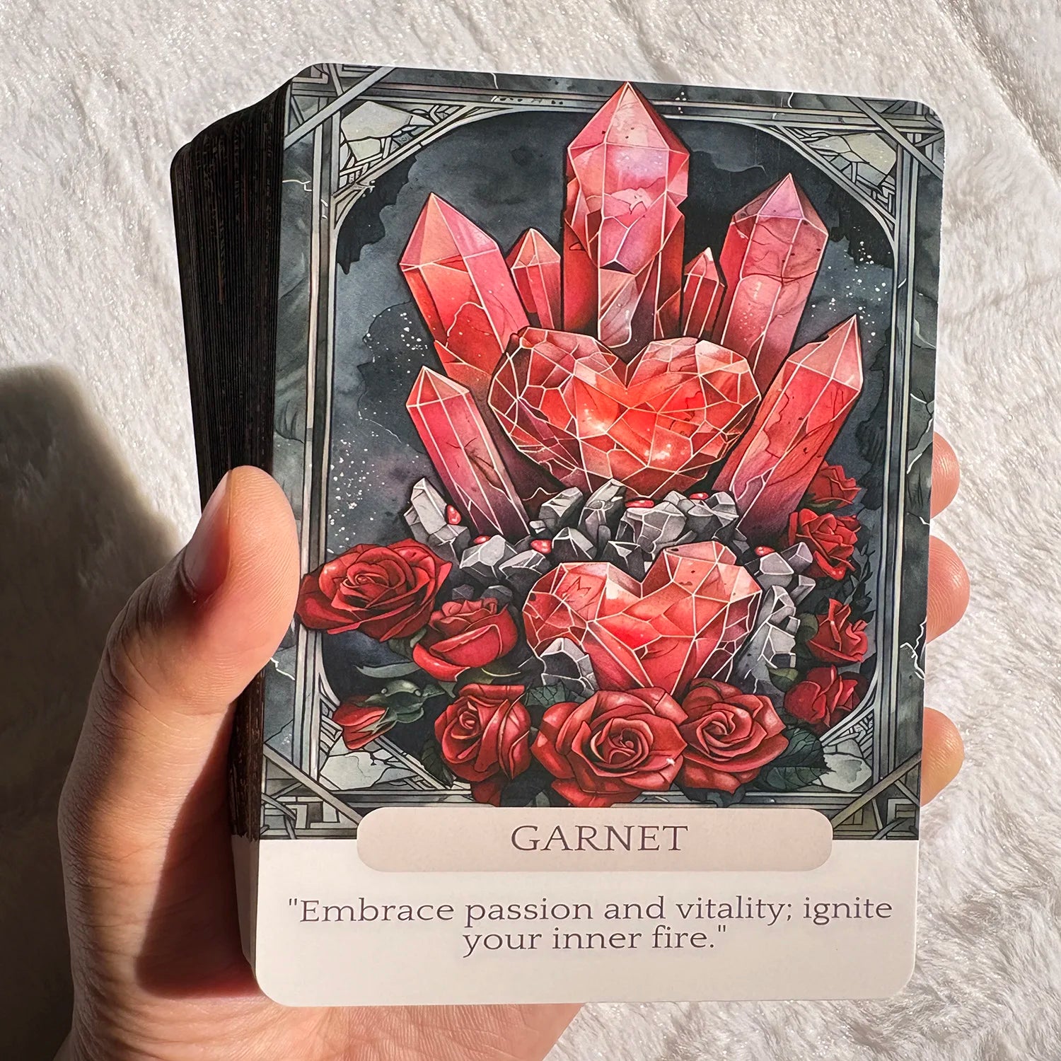 Lit VVitch ~ Crystals Wisdom Oracle Cards, Crystal Tarot Deck, 44 cards