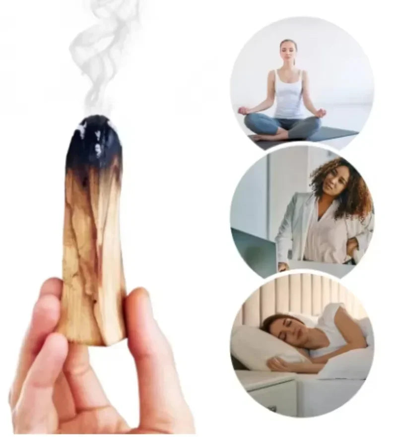 Lit VVitch~ Palo Santo Natural Incense Sticks, Wooden Smudging Stick for Indoor Purifying, Yoga Healing Aromatherapy Burn Wooden Strip