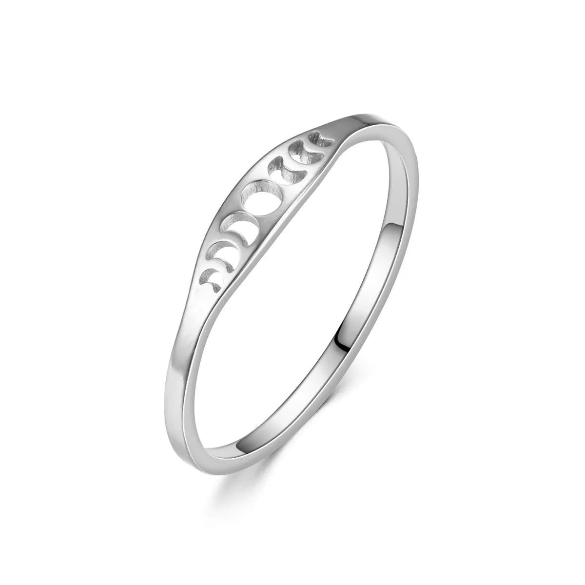 Lit VVitch~ Moon Phase Ring, 316L Stainless Steel, Witchy Boho Jewelry
