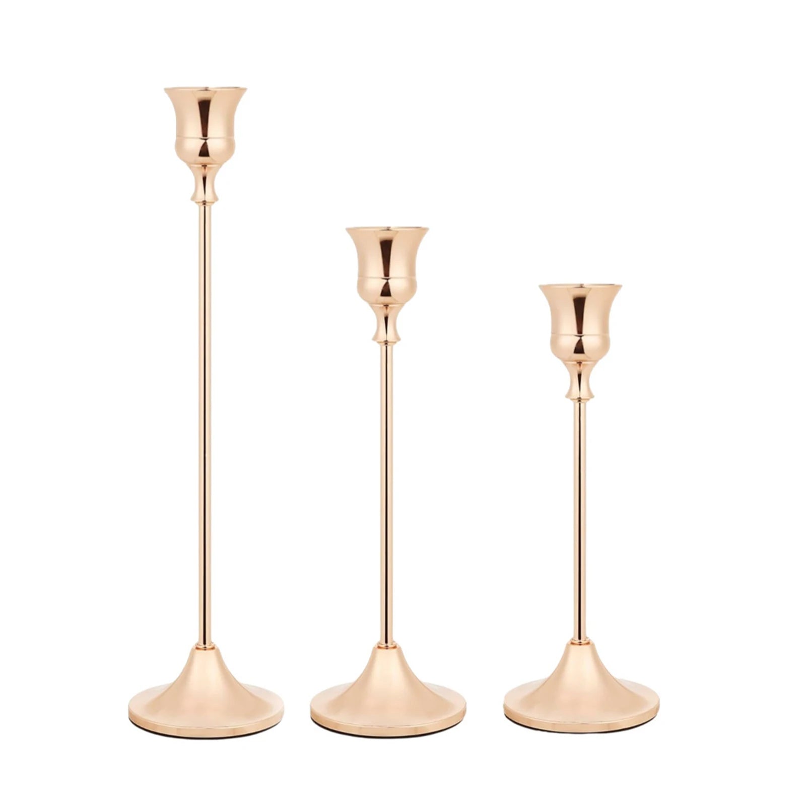 Lit VVitch ~ European Style Golden/Black Metal Candlesticks