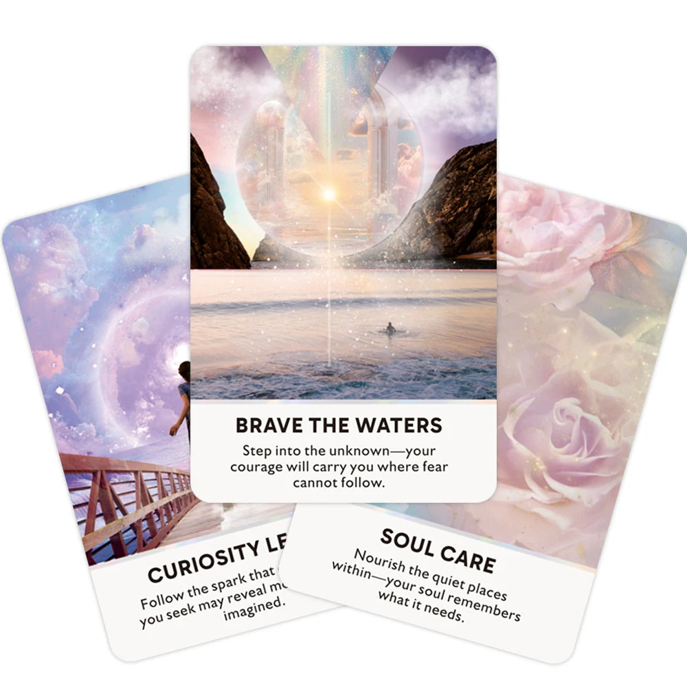 Lit VVitch ~ Celestial Whisper Oracle Deck, 50-Cards for Divination, Guidance & Inner Knowing