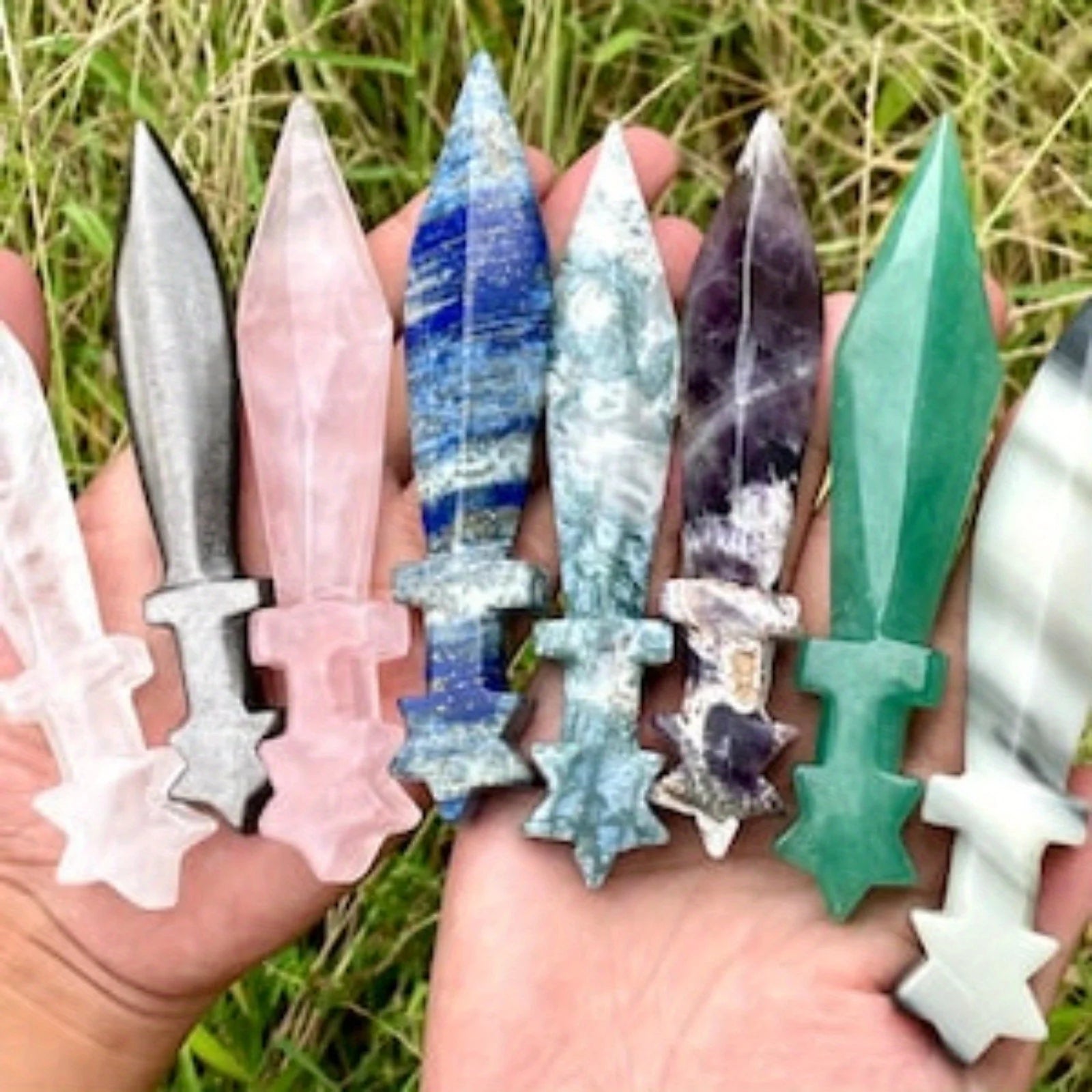 Lit VVitch ~ Witchcraft tools, Crystal Quartz knifes, various crystals