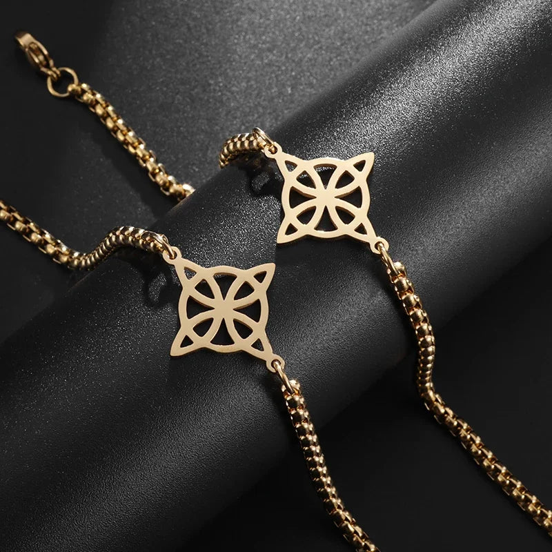 Lit VVitch ~ Witch's Knot Bracelets, anklets, triple moon pendents, Witchy & Spiritual Symbols
