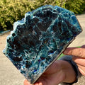 Lit VVitch ~ Crystal Decor, Blue Fluoride Slabs - Bohemian Style Home Decor Stone slabs