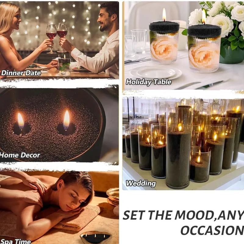 Lit VVitch ~ Candle Sand Pearled Candle Beaded Wax, 100g with 10pcs Wicks