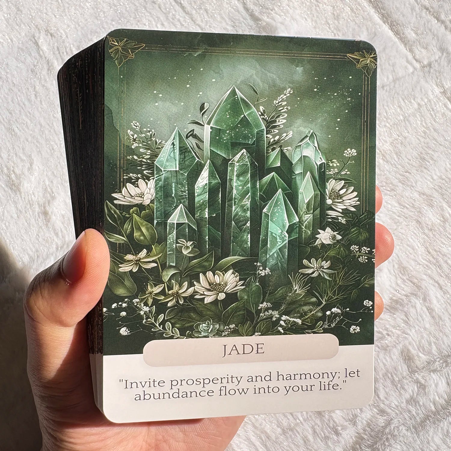 Lit VVitch ~ Crystals Wisdom Oracle Cards, Crystal Tarot Deck, 44 cards