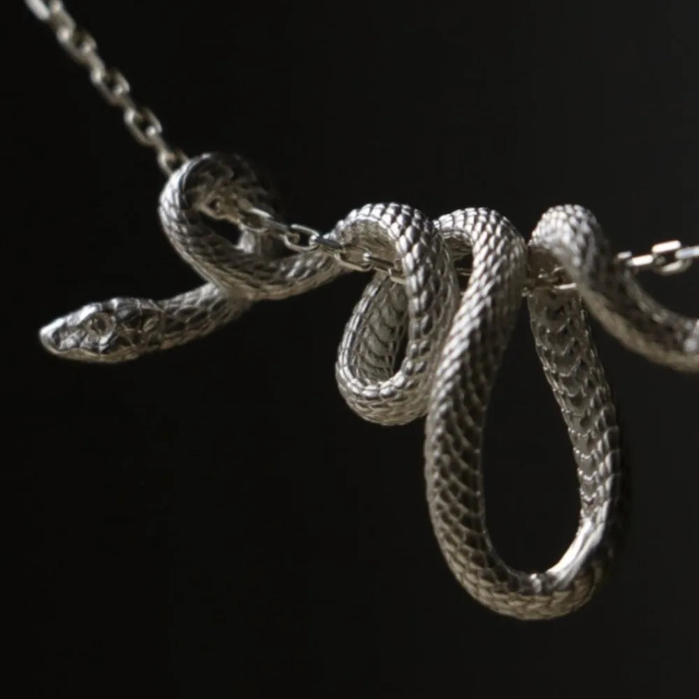 Lit VVitch ~ Snake Necklace sacred Jewelry, All Snakes Day, copper charging necklace