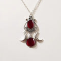 Lit VVitch ~ Triple Moon Goddess Amethyst Pendant Necklace
