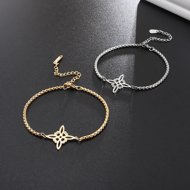 Lit VVitch ~ Witch's Knot Bracelets, anklets, triple moon pendents, Witchy & Spiritual Symbols