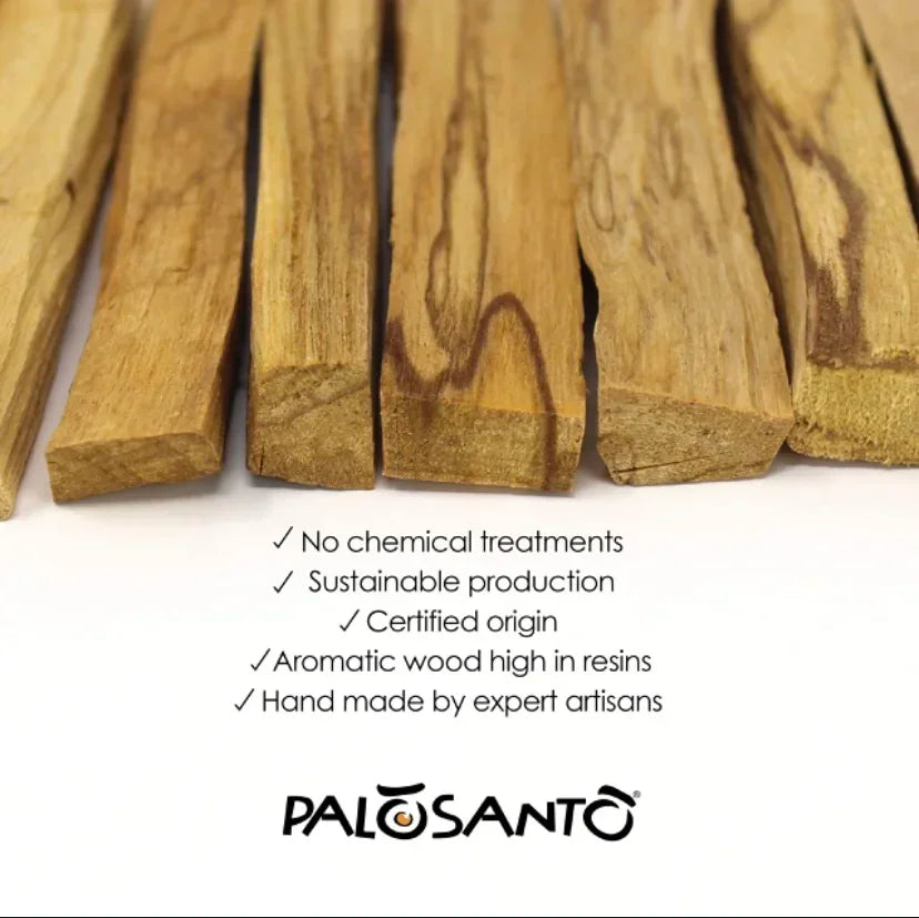 Lit VVitch~ Palo Santo Natural Incense Sticks, Wooden Smudging Stick for Indoor Purifying, Yoga Healing Aromatherapy Burn Wooden Strip