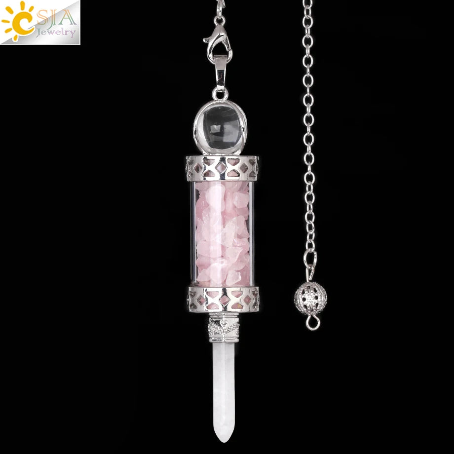 Lit VVitch ~ Crystal Pendulums for Divination, Natural Stone Pendant, Various Crystal options