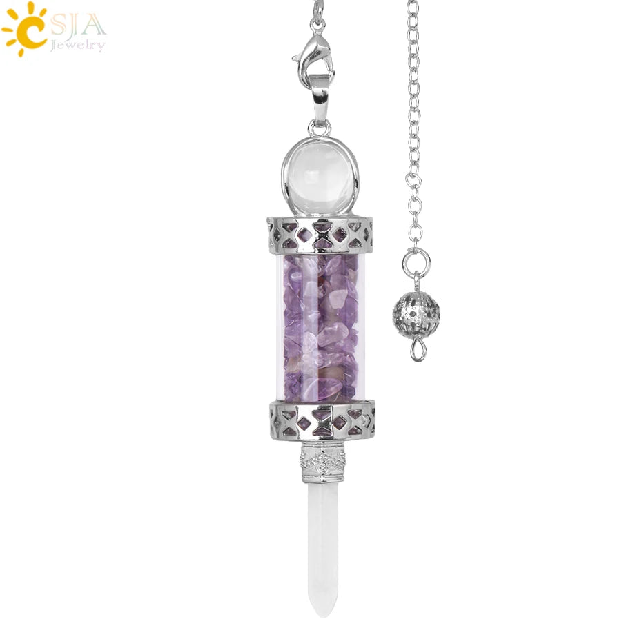 Lit VVitch ~ Crystal Pendulums for Divination, Natural Stone Pendant, Various Crystal options