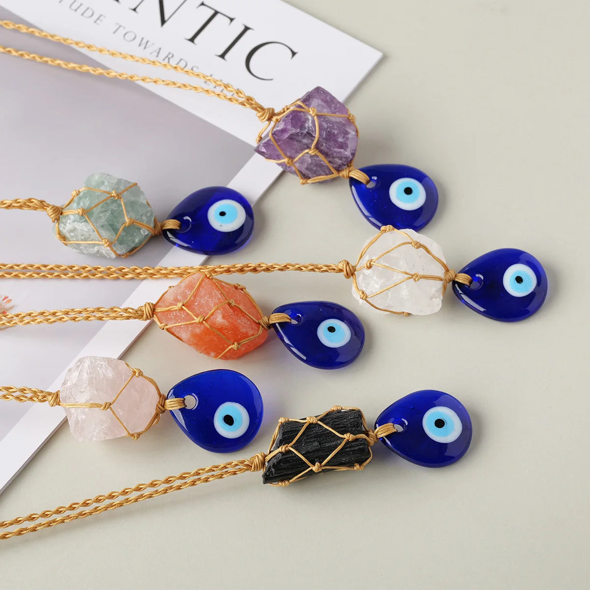 Lit VVitch ~ Handmade Evil Eye crystal pendent for protection Car/door Hanger, accessory