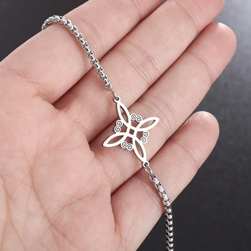 Lit VVitch ~ Witch's Knot Bracelets, anklets, triple moon pendents, Witchy & Spiritual Symbols