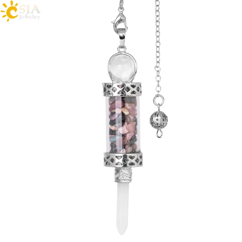 Lit VVitch ~ Crystal Pendulums for Divination, Natural Stone Pendant, Various Crystal options